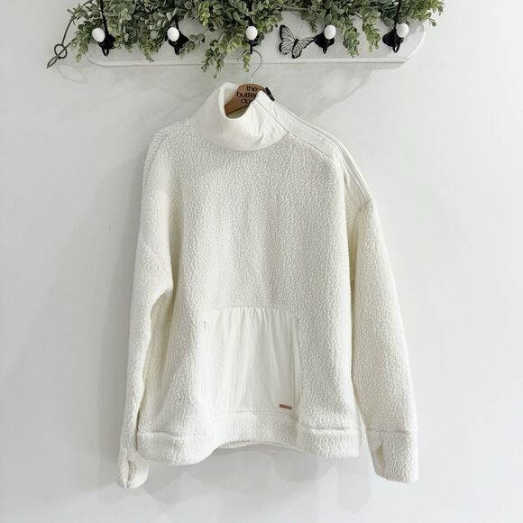 Sweaty Betty Venture Running Pullover Sherpa Llly White New Large Mock Neck - Picture 1 of 6